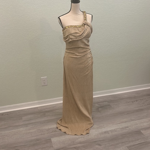 Cache gold gown dress size 12 - Picture 5 of 5